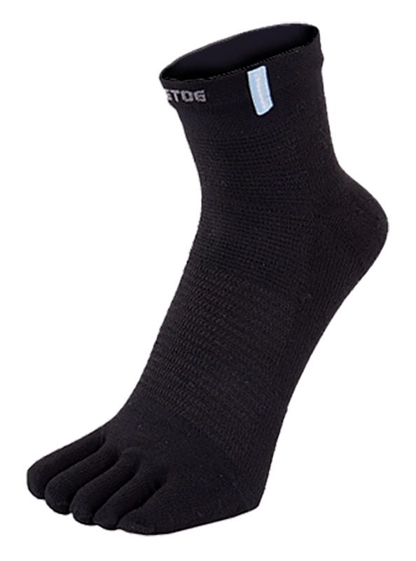TOETOE - Herren- und Damen-Feuchtigkeitsableitende Outdoor-Trainer-Socken mit Zehen-Design - Schwarz