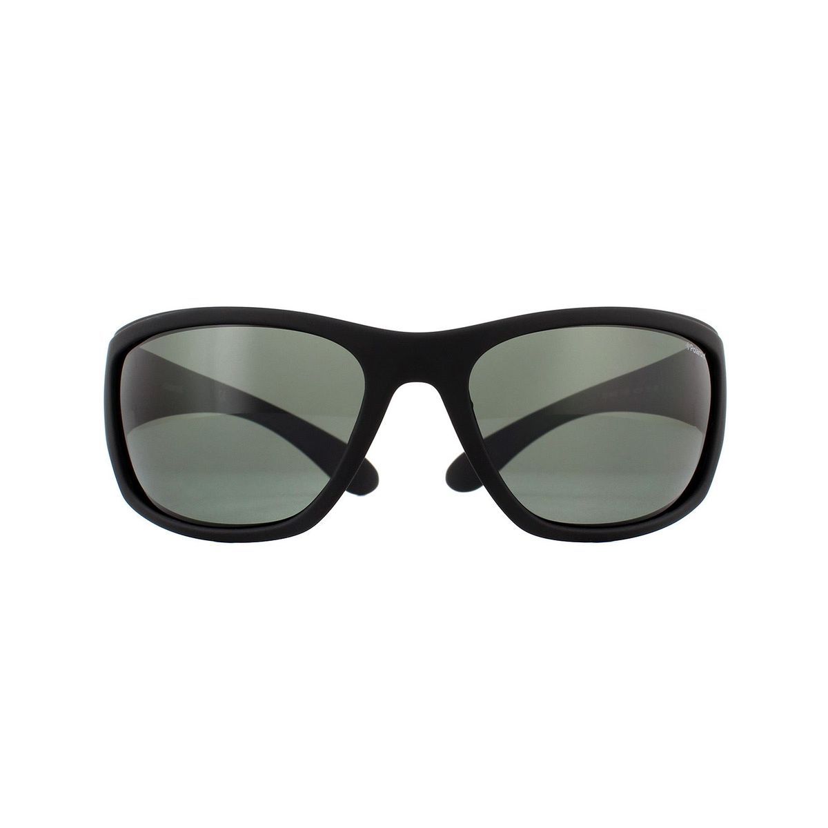 Sportliche, schwarze Wrap-Around-Sonnenbrille