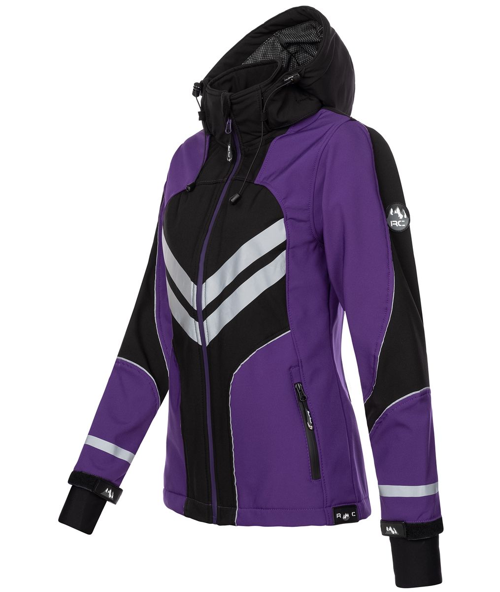 Asymmetrische Softshelljacke mit Kapuze