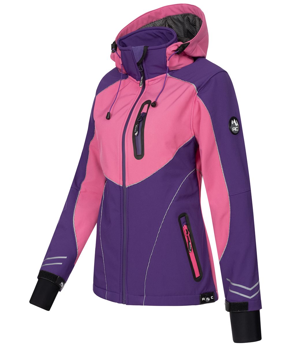 Asymmetrische Softshelljacke mit Kapuze