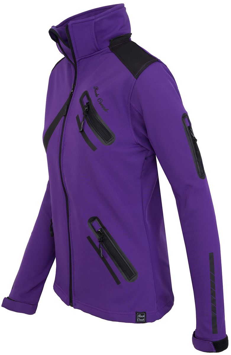 Asymmetrische Softshelljacke mit Kapuze