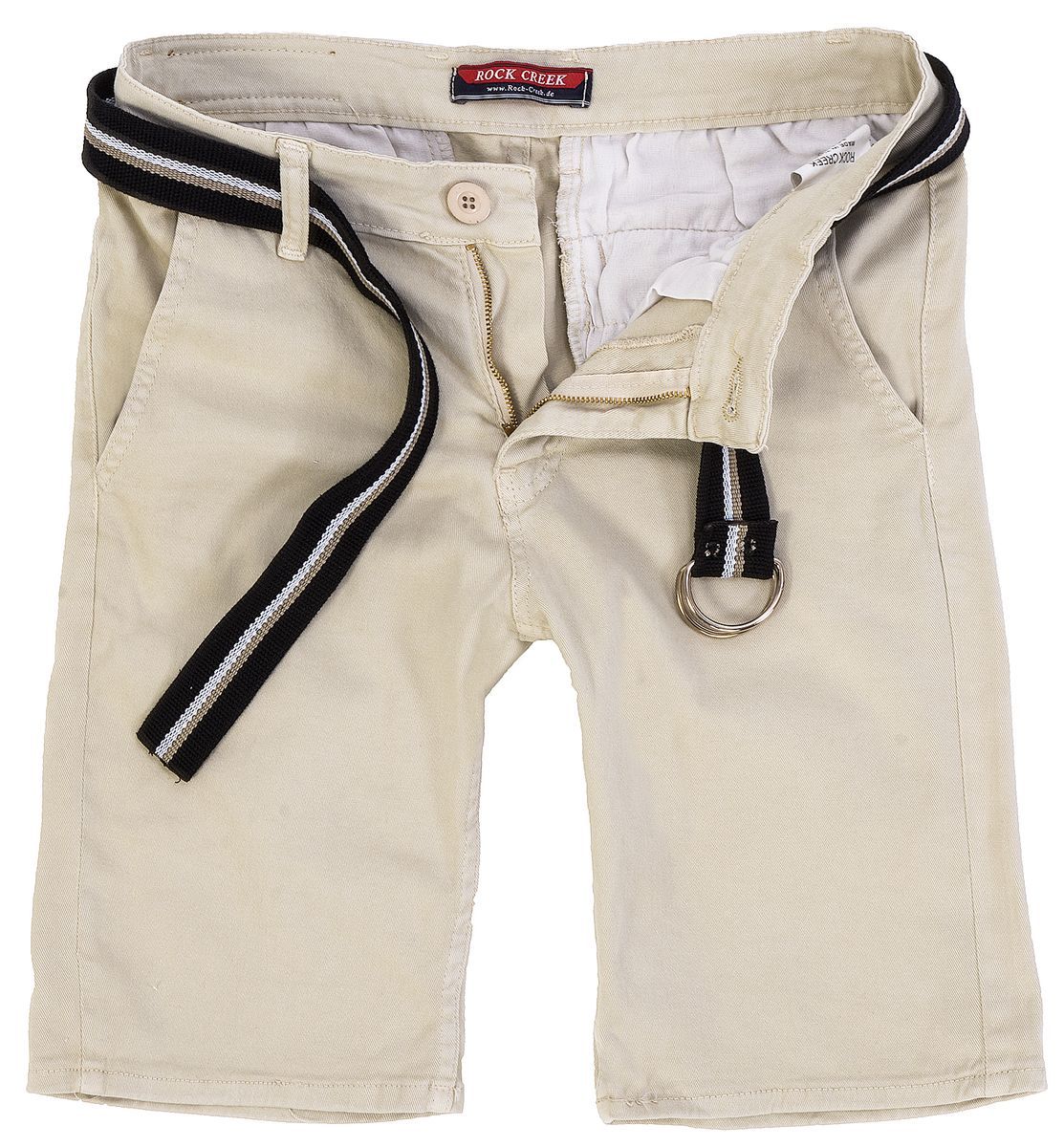 Lässige Chino Shorts mit Gürtel