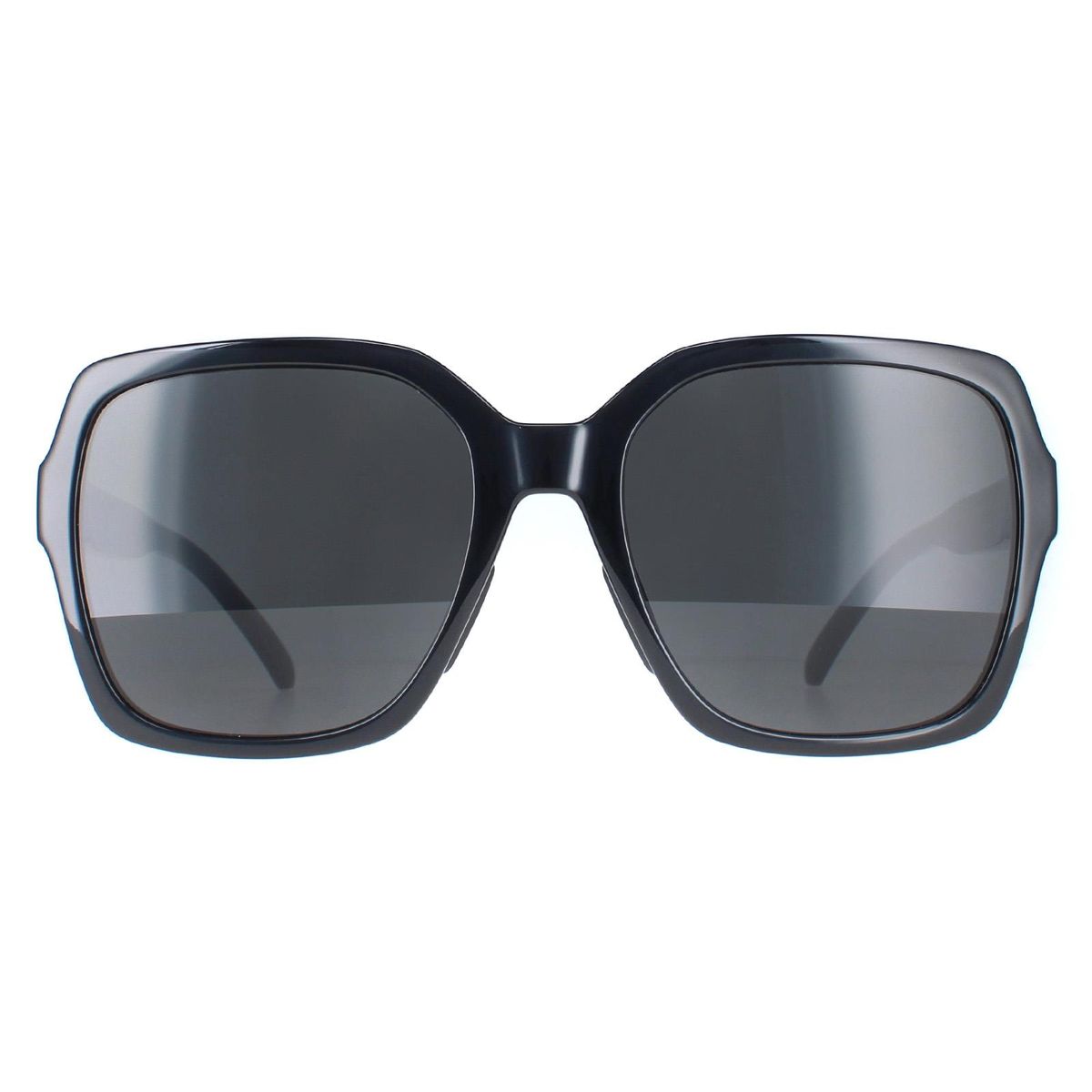 Übergroße quadratische Sonnenbrille schwarzer Rahmen