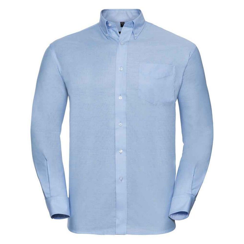 Russell Collection - "Oxford" Formelles Hemd Pflegeleicht für Herren Langärmlig (Dunkelblau)