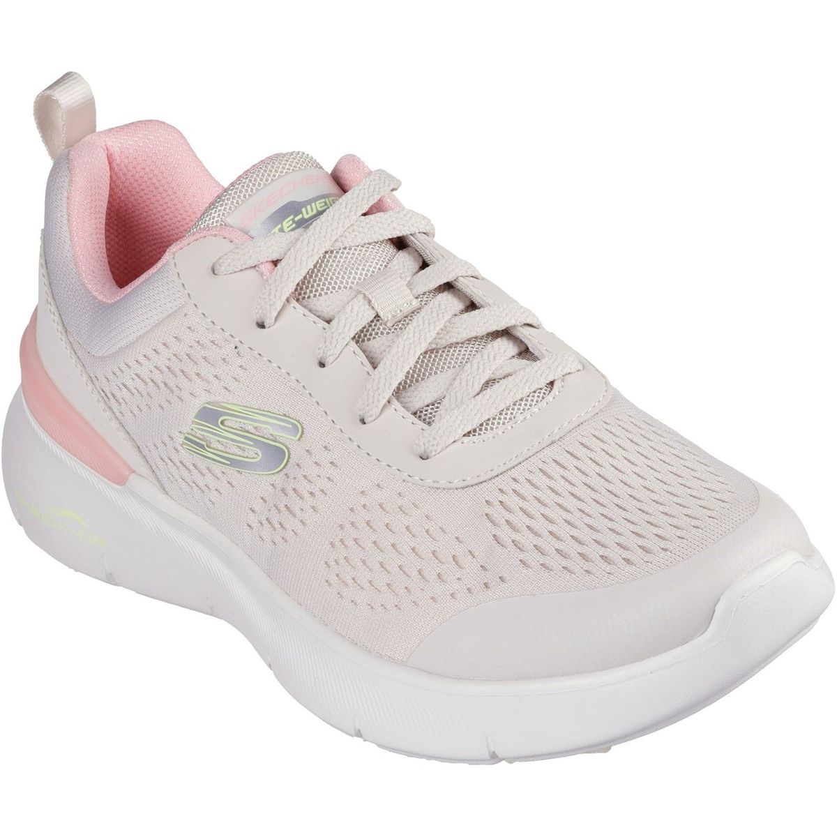 Skechers Skech-Air Dynamight 2.0 New Heights Damen Sneaker aus natürlichen/rosa Textilien