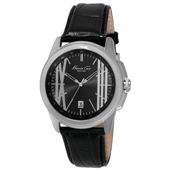 Klassische Herrenuhr mit schwarzem Zifferblatt