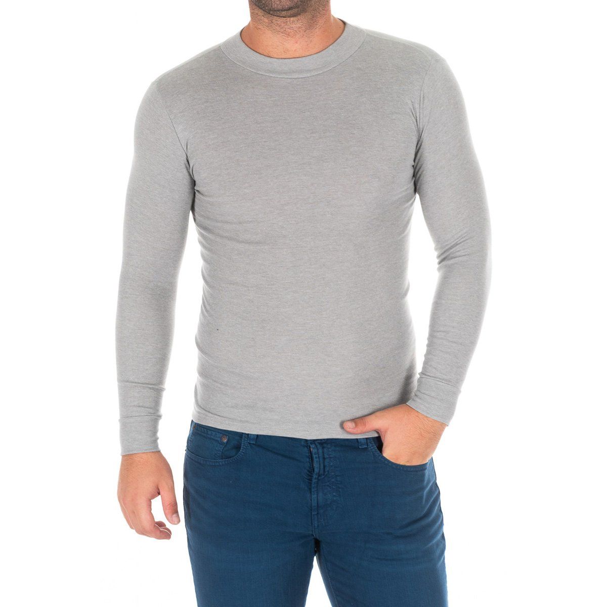 Herren Langarmshirt mit Rundhalsausschnitt