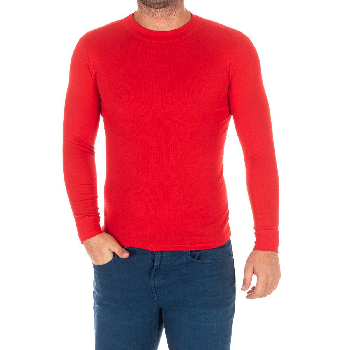 Herren Langarmshirt mit Rundhalsausschnitt