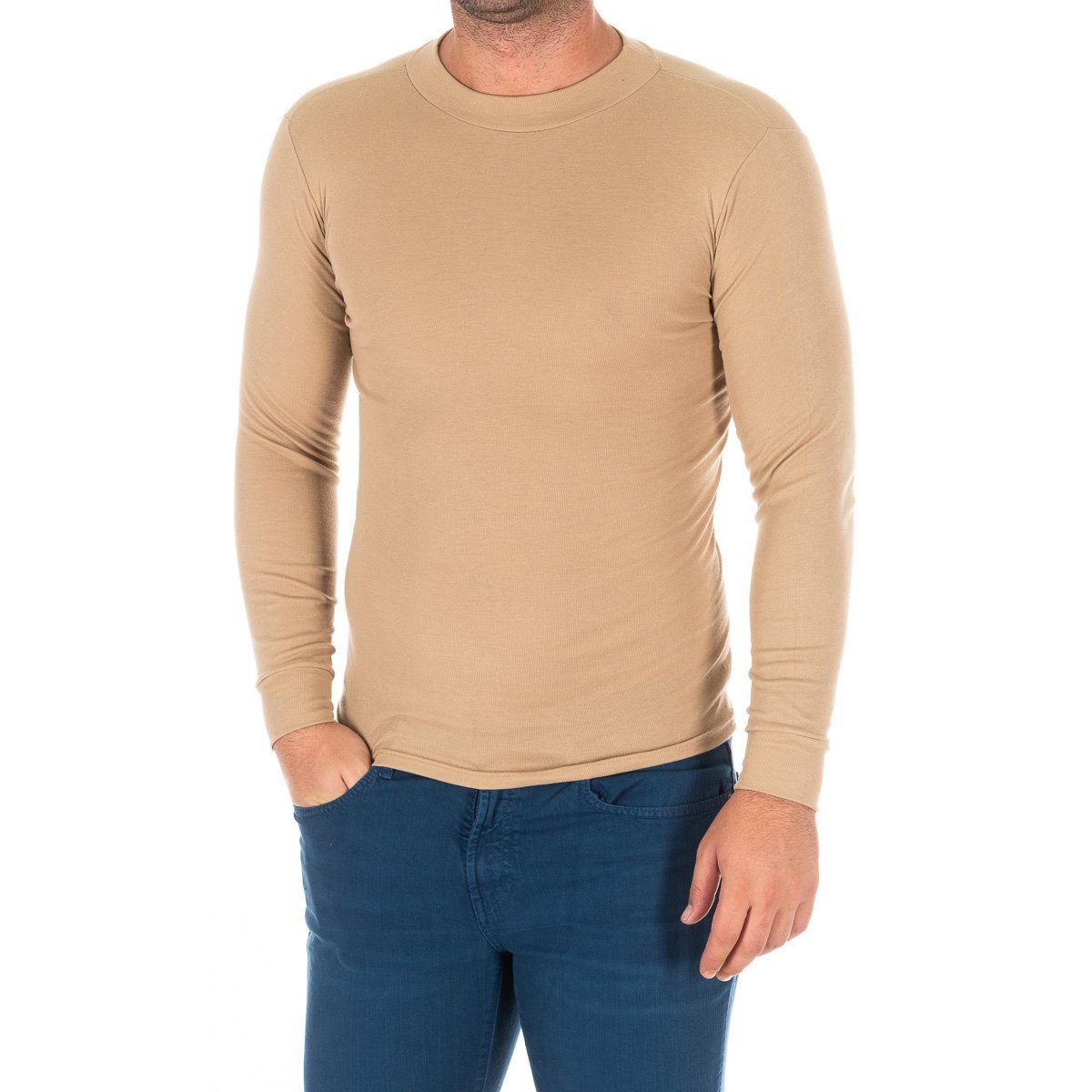 Herren Langarmshirt mit Rundhalsausschnitt