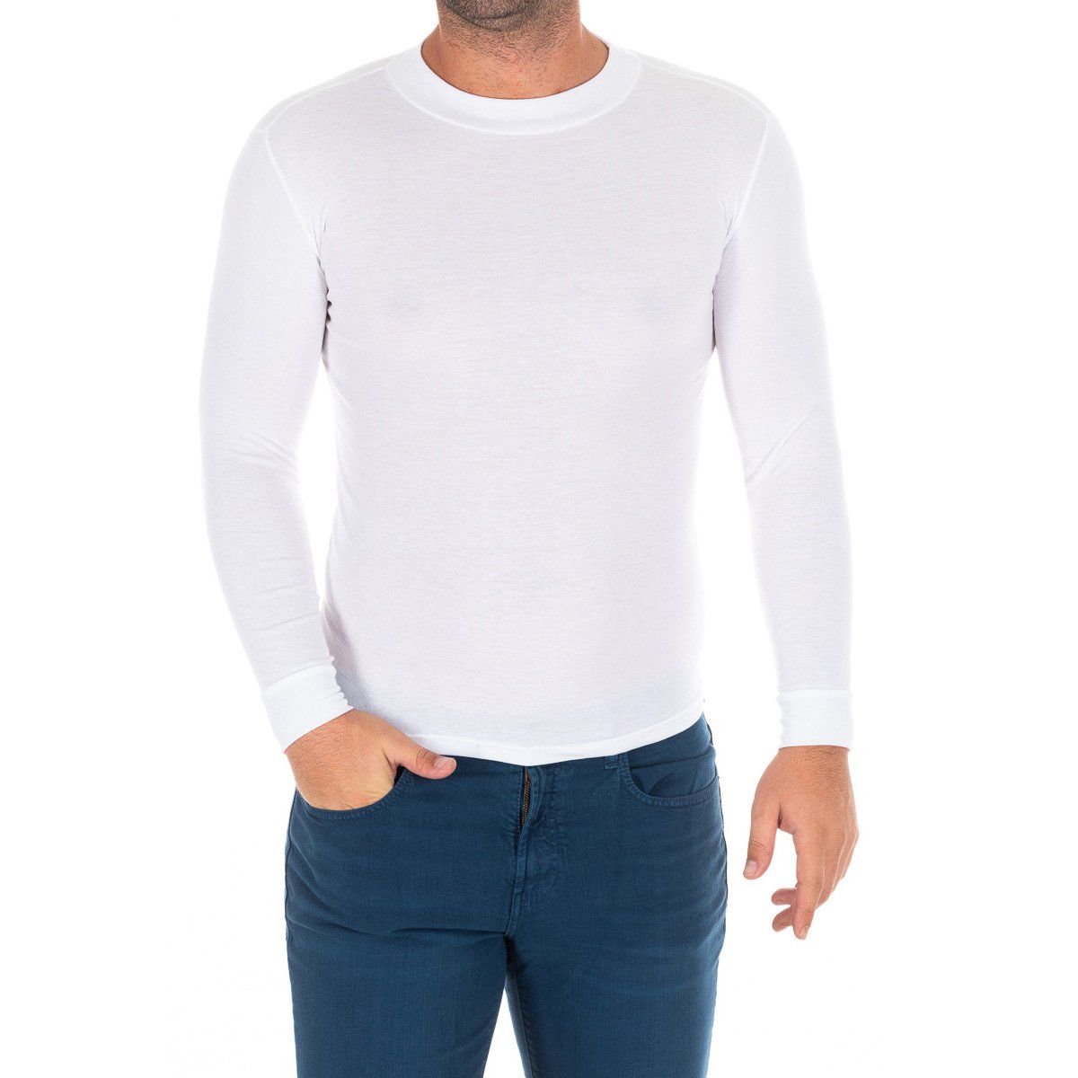 Herren Langarmshirt mit Rundhalsausschnitt