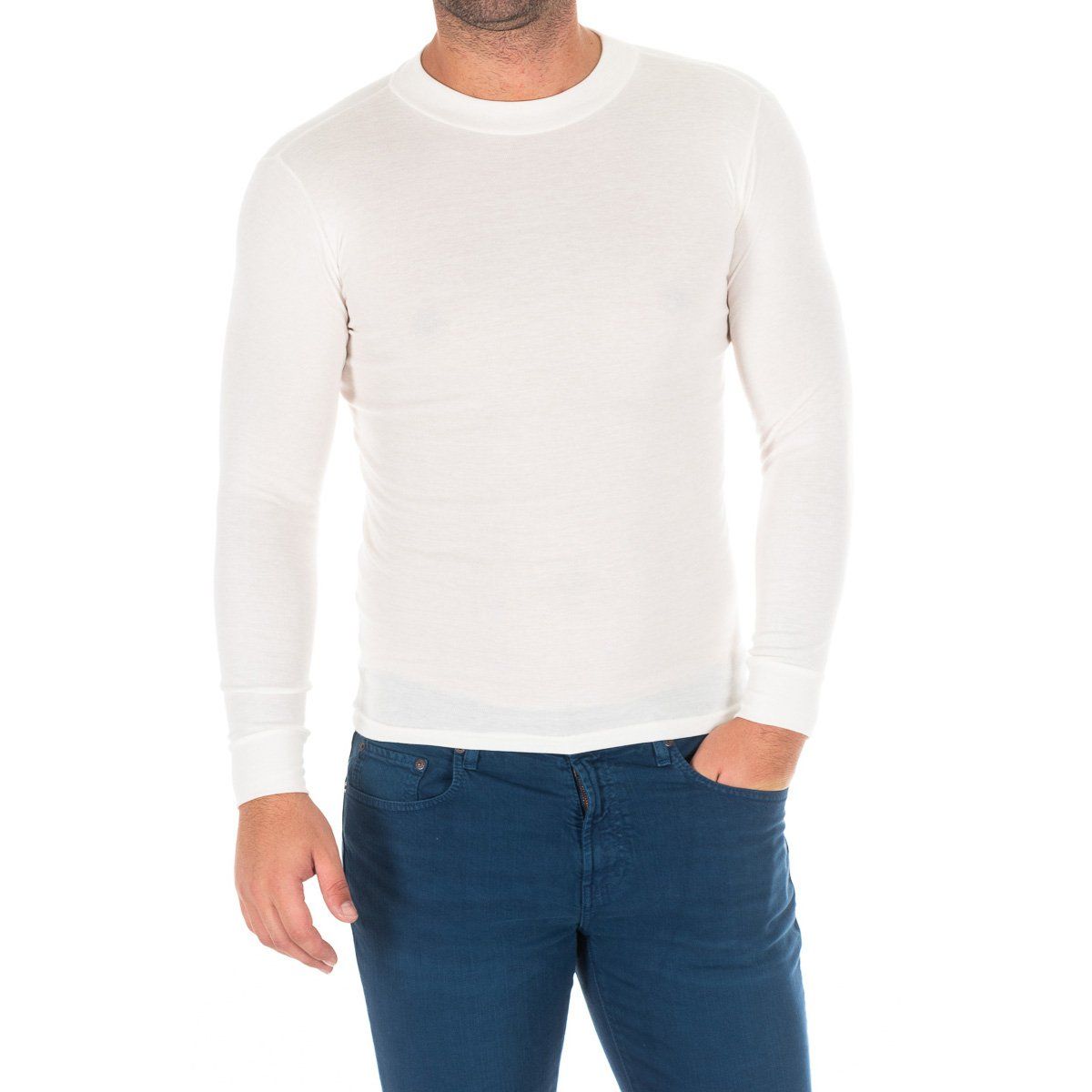 Herren Langarmshirt mit Rundhalsausschnitt