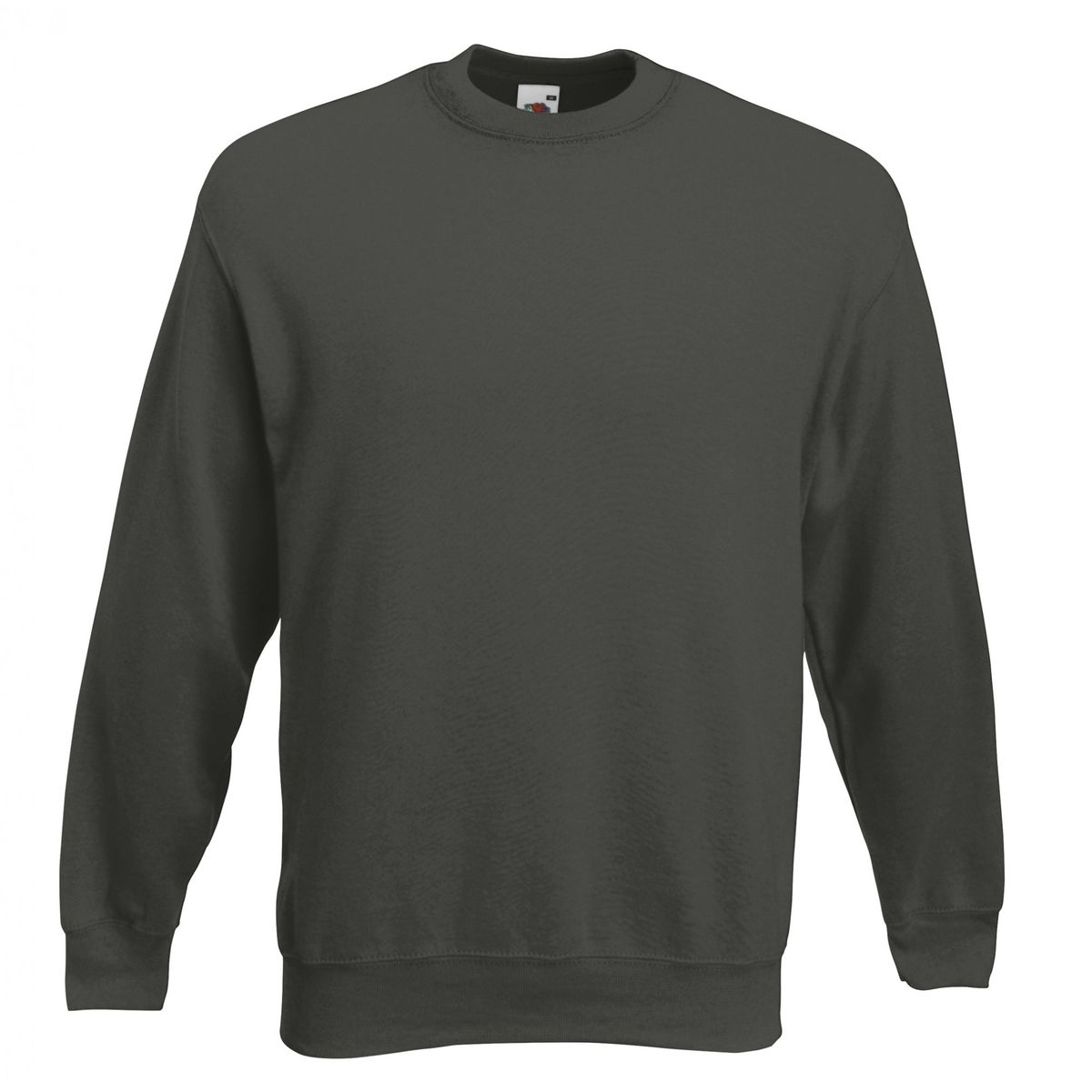 Klassisches anthrazitgraues Rundhals-Sweatshirt