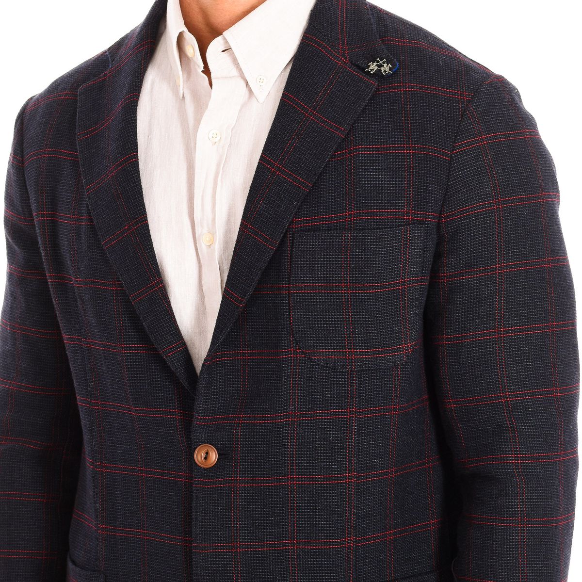 Gemusterter Blazer mit regulärer Passform