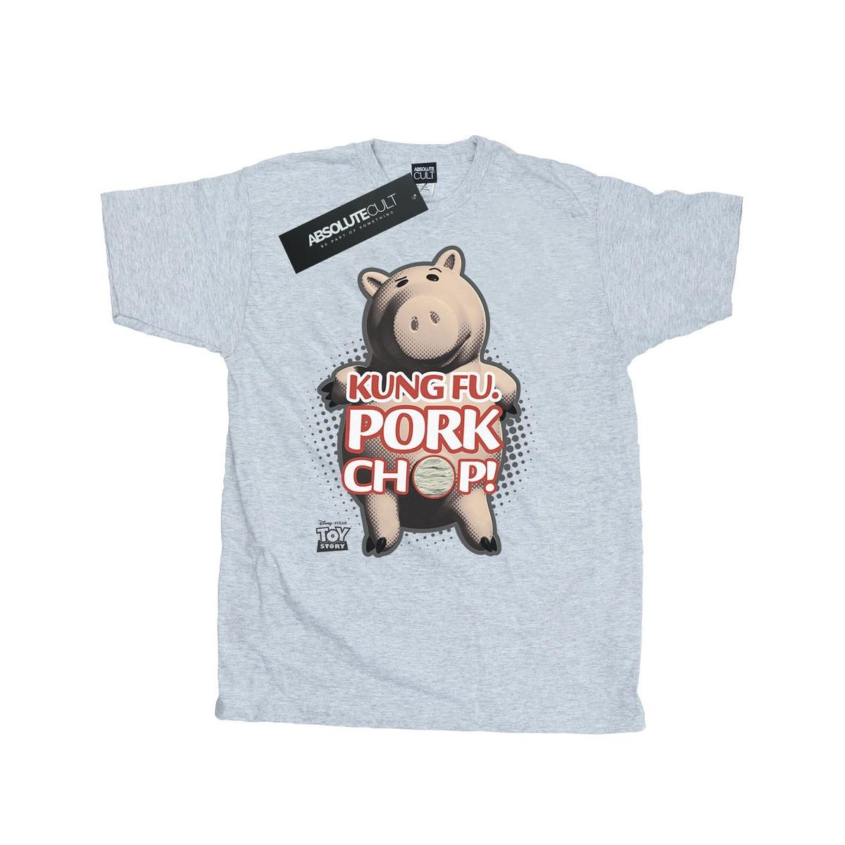 Disney - "Toy Story Kung Fu Pork Chop" T-Shirt für Herren (Grau meliert)