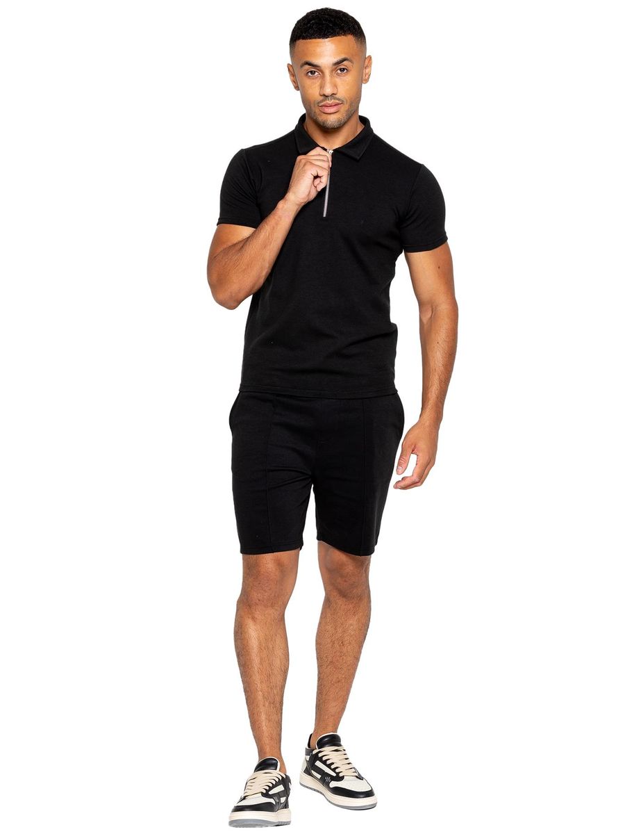 Herren Polo Shirt Set, einfarbig