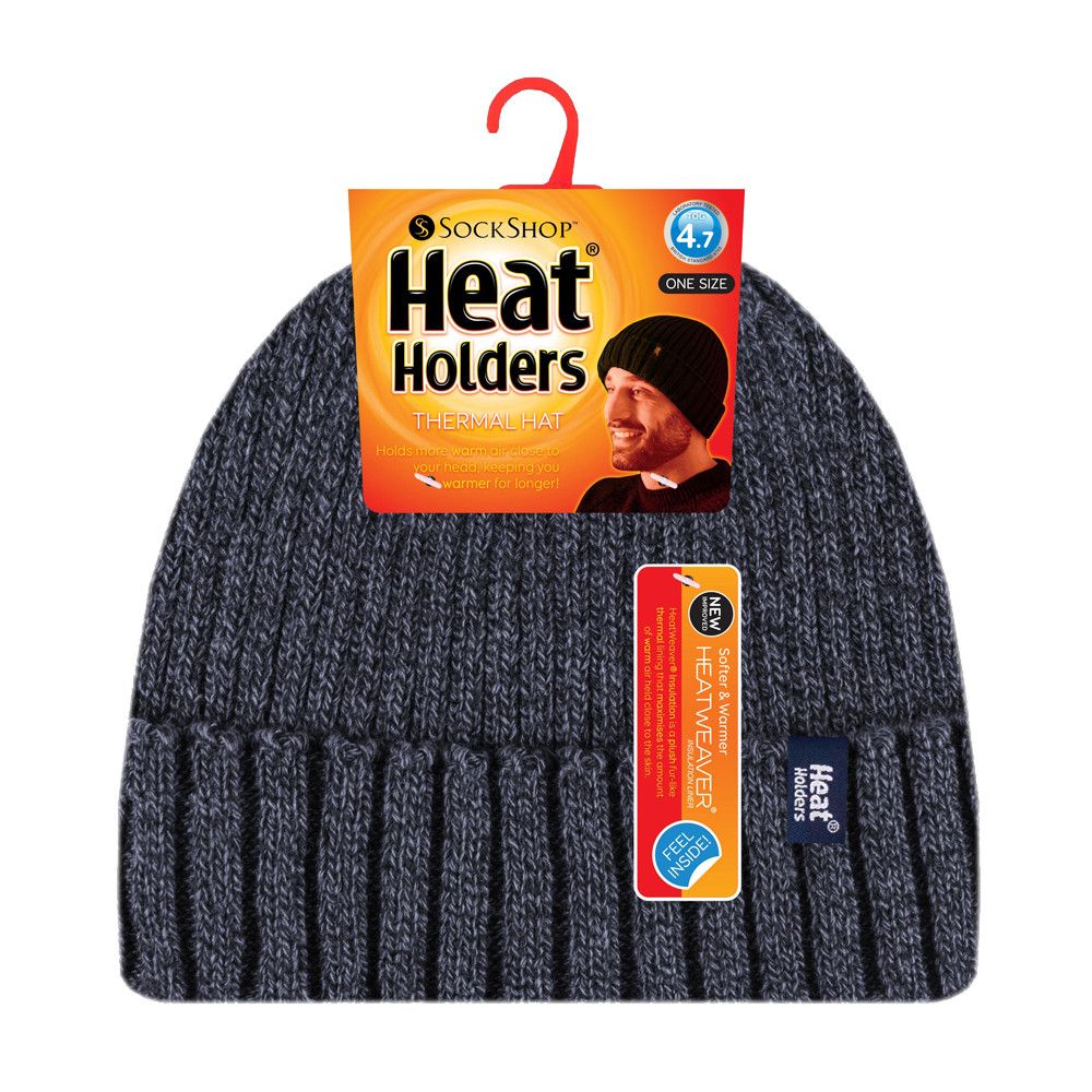 Klassische Beanie mit Rippstrick-Muster