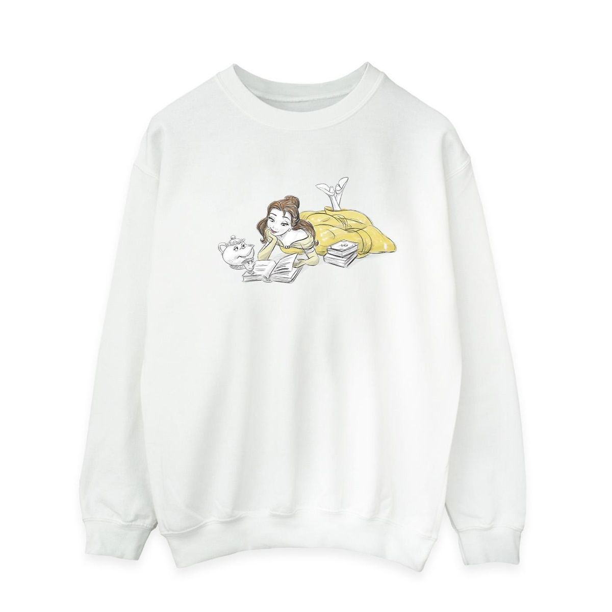 Grafik-Sweatshirt mit lesendem Charakter