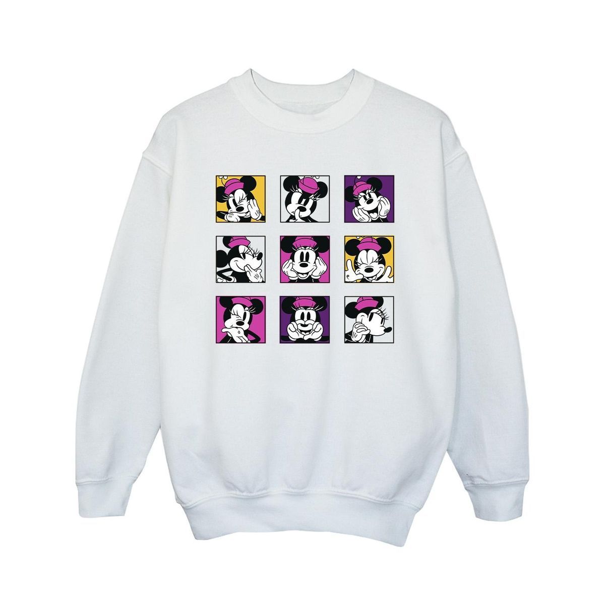Disney - "Minnie Mouse Squares" Sweatshirt für Mädchen (Weiß)