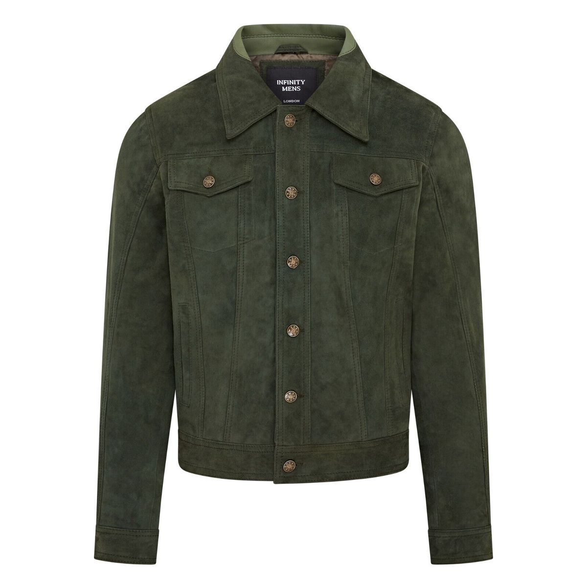 Herren Trucker Jeansjacke aus Wildleder im Westernstil