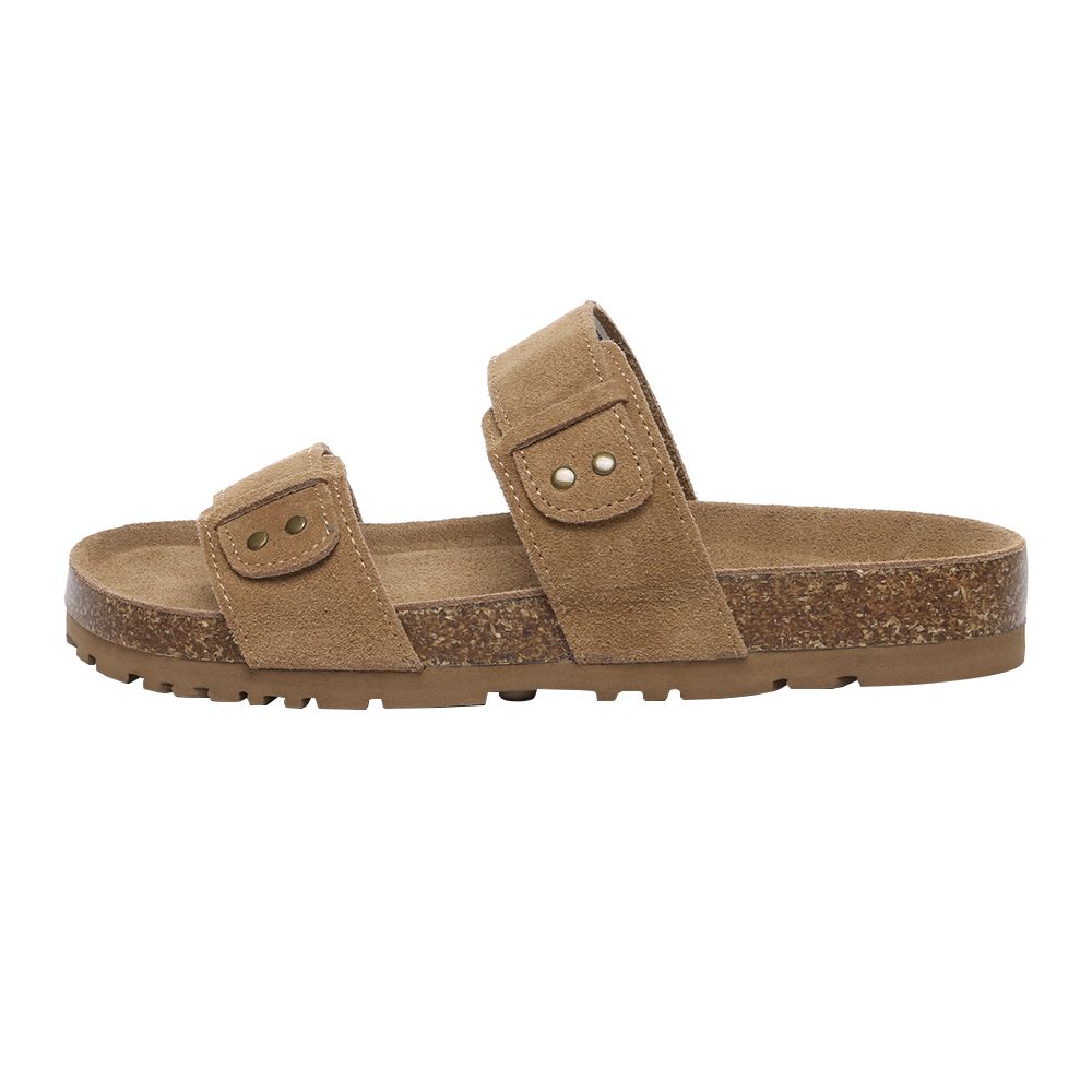 Damen Wildleder Doppelriemen Sandalen
