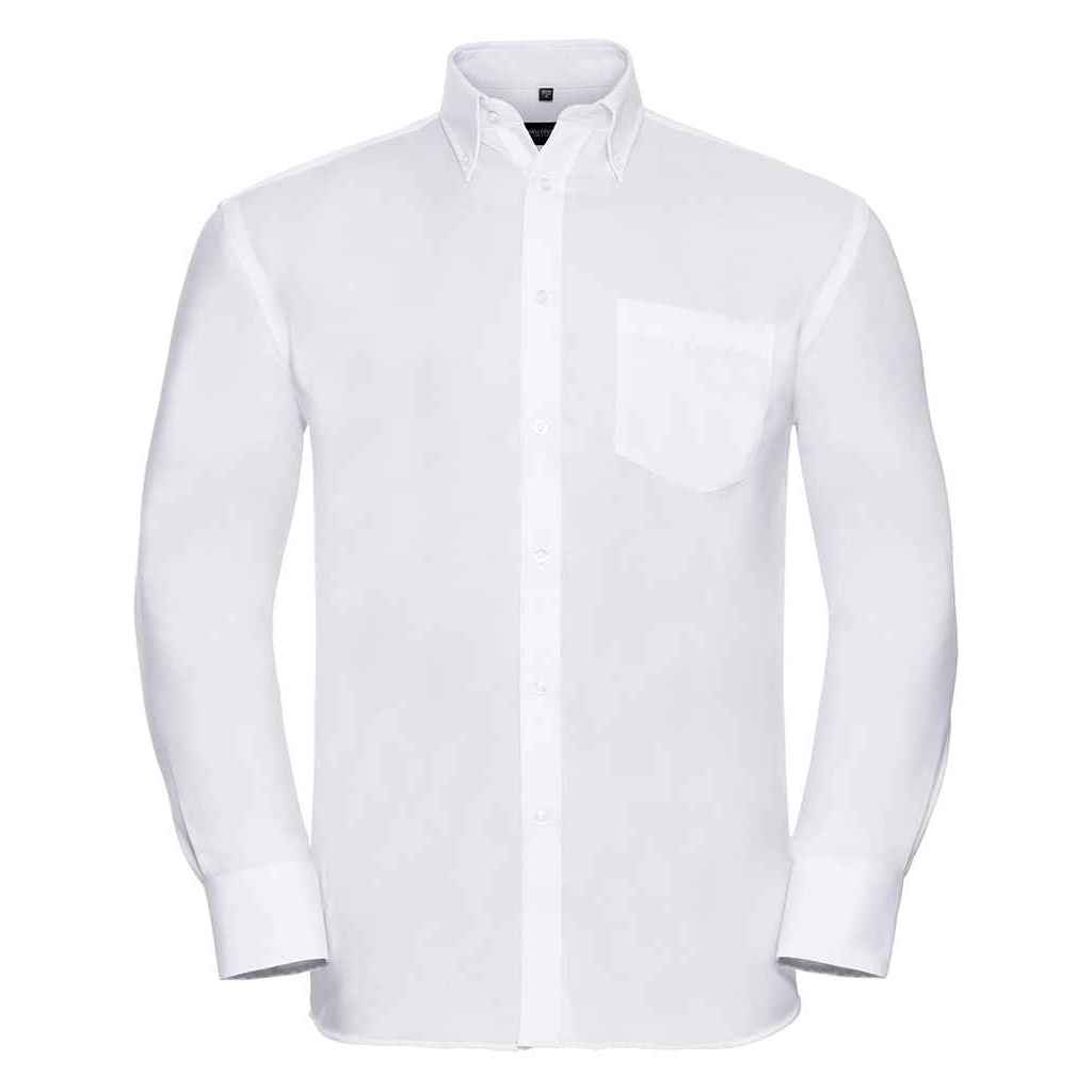 Russell Collection - "Ultimate" Formelles Hemd für Herren Langärmlig (Weiß)