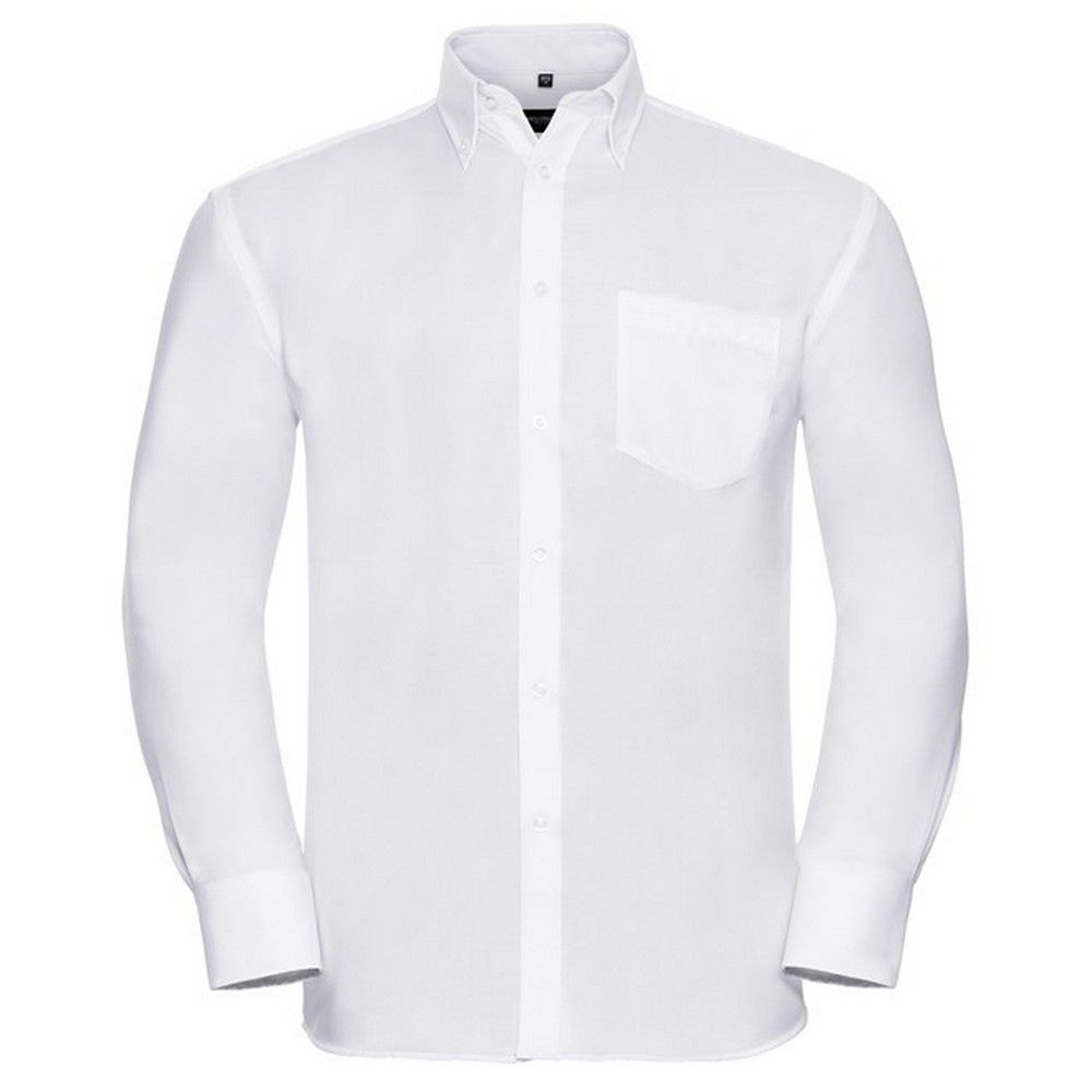 Russell Collection - "Ultimate" Formelles Hemd für Herren Langärmlig (Weiß)