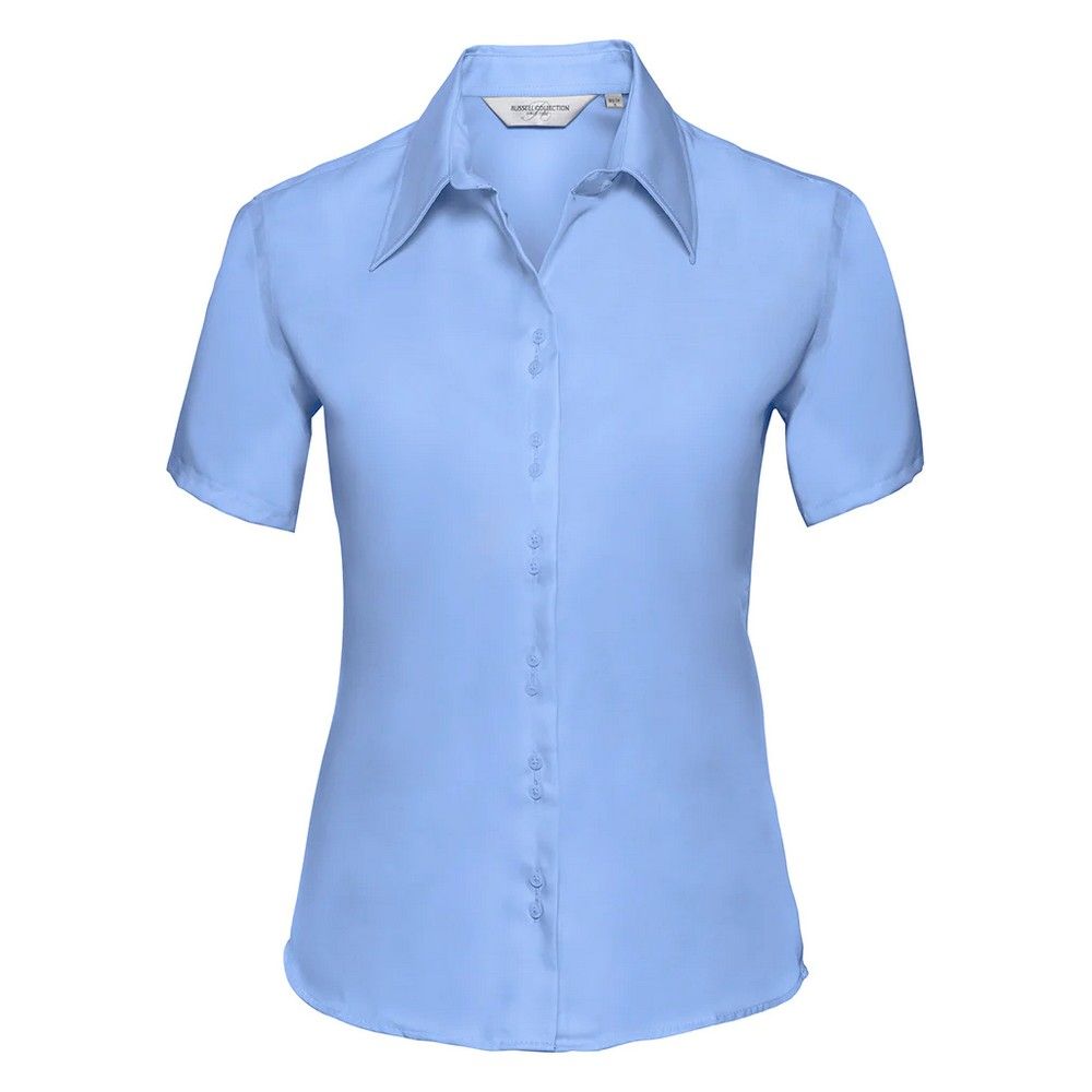 Russell Collection - "Ultimate" Hemd für Damen kurzärmlig (Heiterer Himmel)