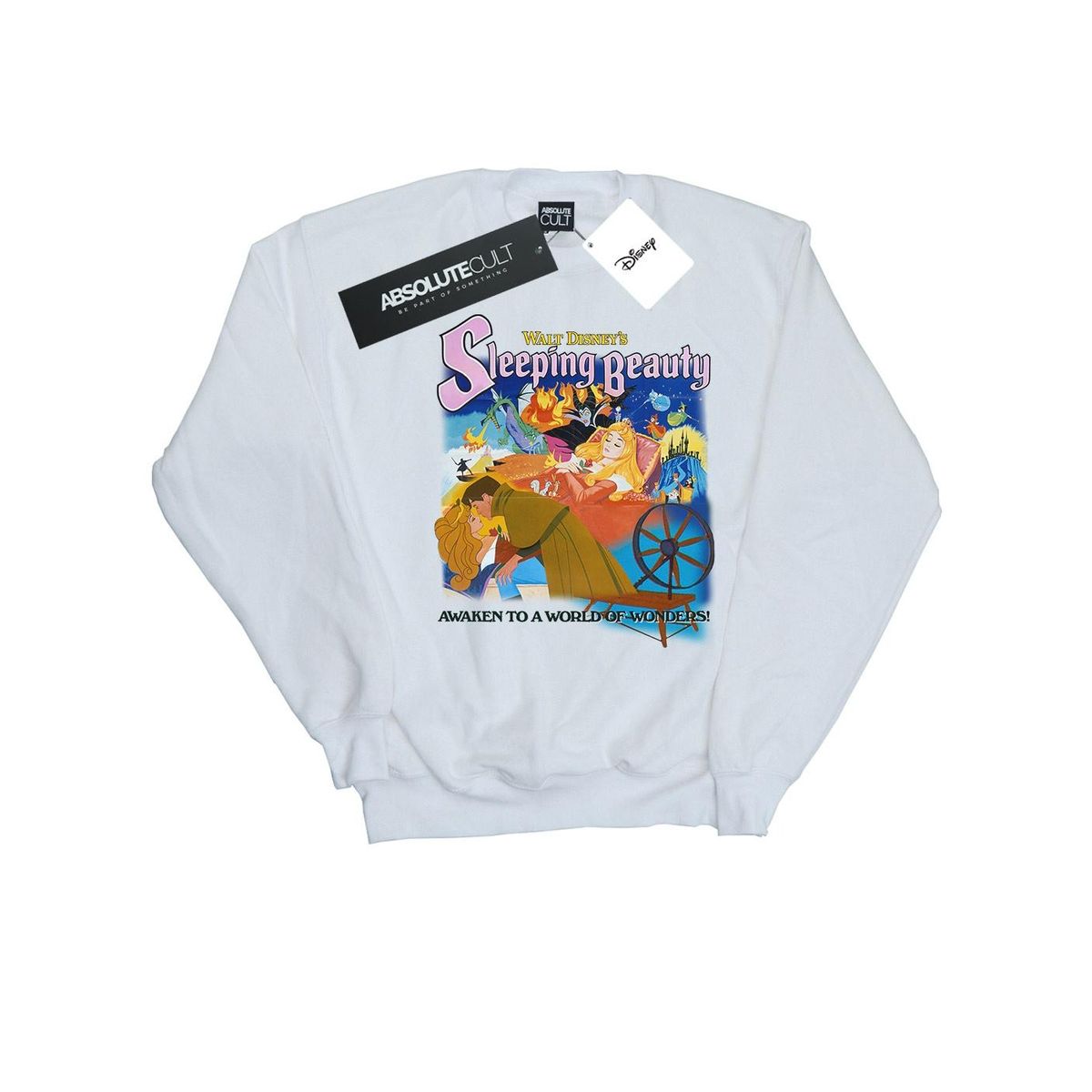 Disney - "Sleeping Beauty Collage Poster" Sweatshirt für Mädchen (Weiß)
