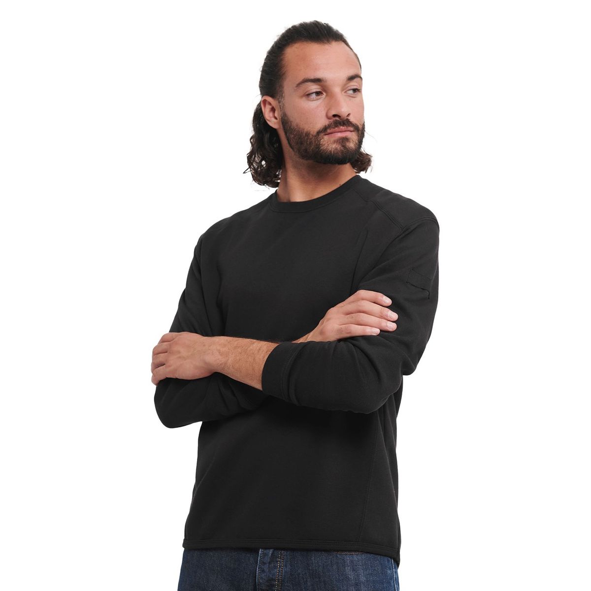 Langlebiges Rundhals-Sweatshirt mit Fleckschutz