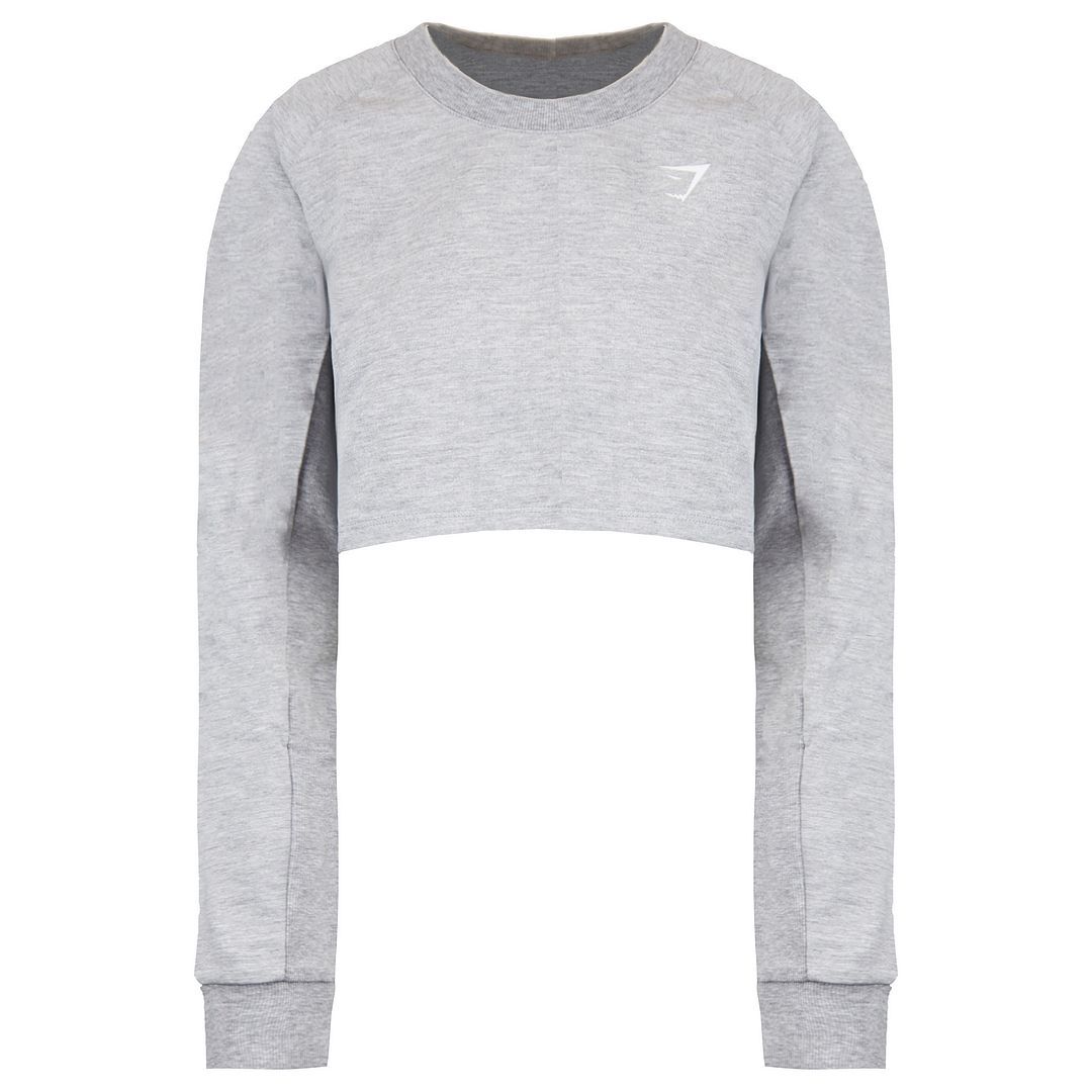 Cropped Langarm-Pullover-Sweatshirt