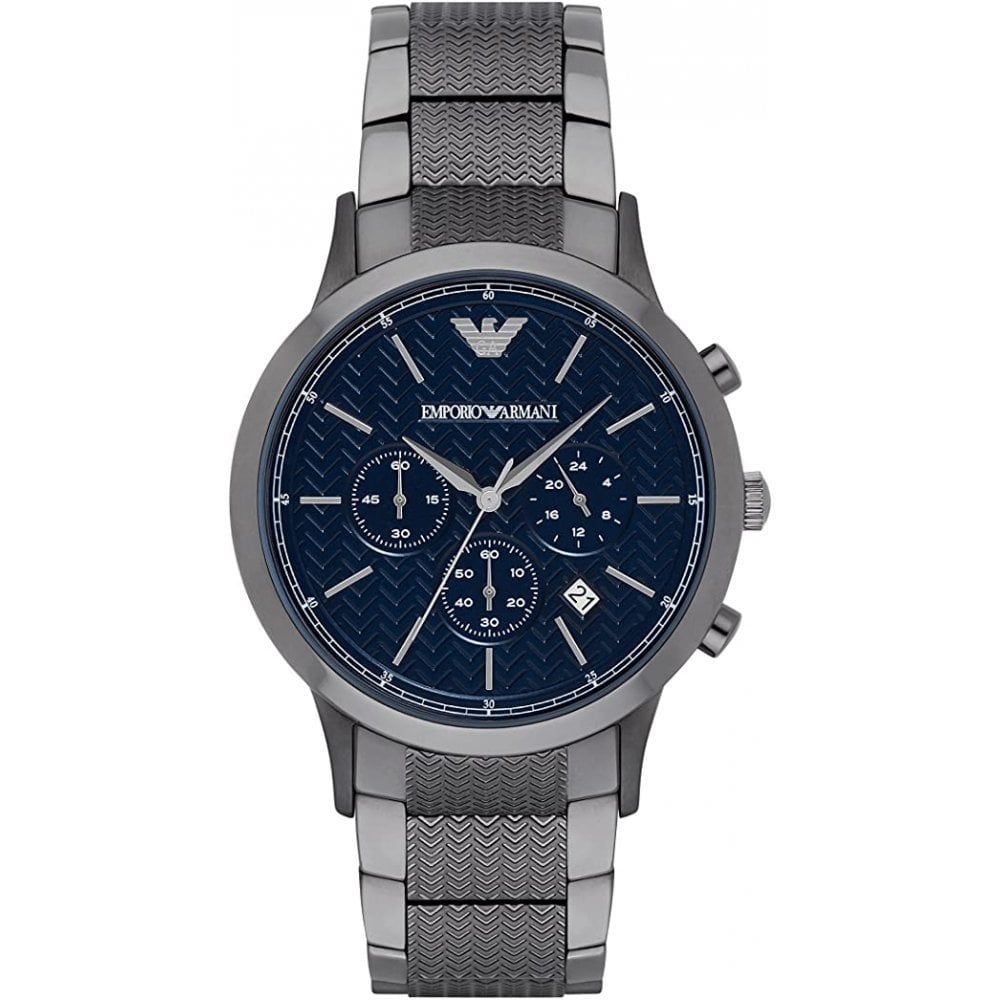 Klassische Chronograph-Uhr mit Stahlarmband