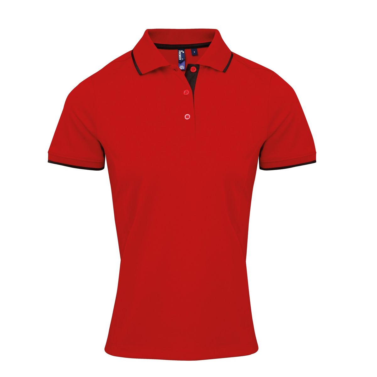 Damen Poloshirt mit Kontrastbesatz