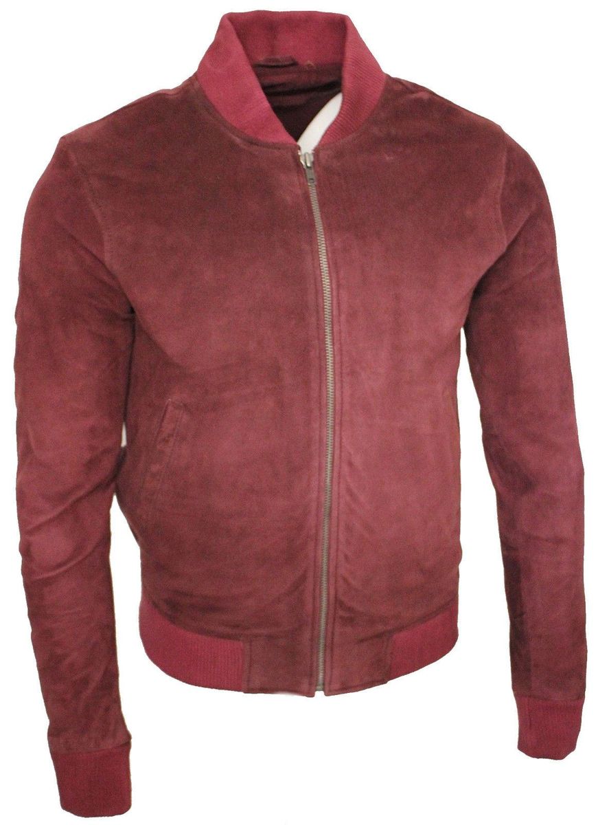 Klassische Wildleder-Bomberjacke