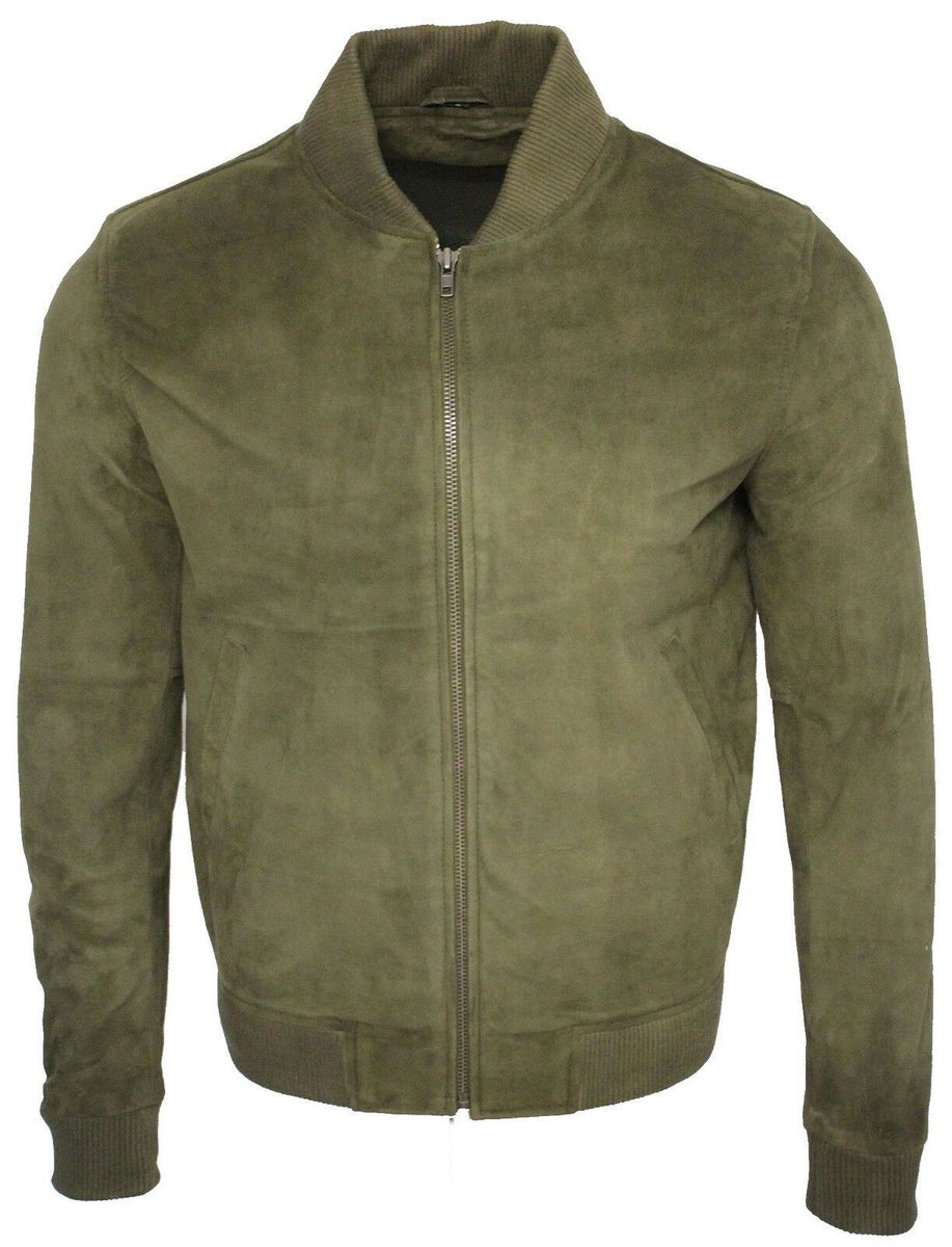 Bomberjacke aus Wildleder