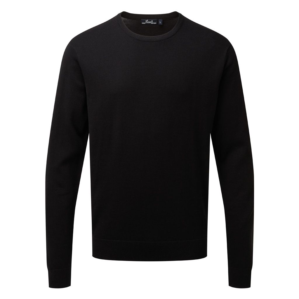 Klassischer Baumwollmischung Rundhals-Pullover