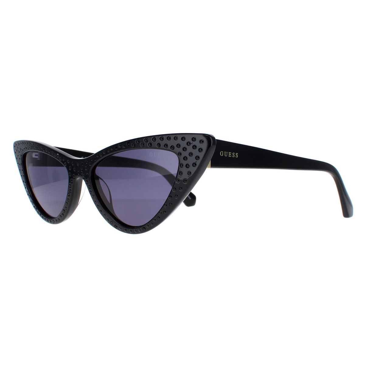 Besetzte Cat-Eye-Sonnenbrille aus Azetat