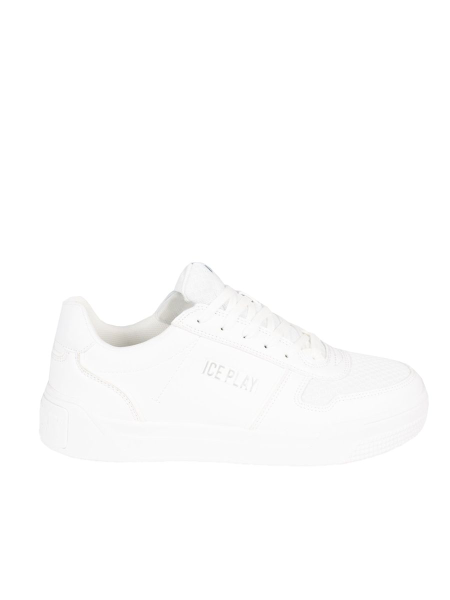 Kunstleder-Sneaker mit Logo-Applikation
