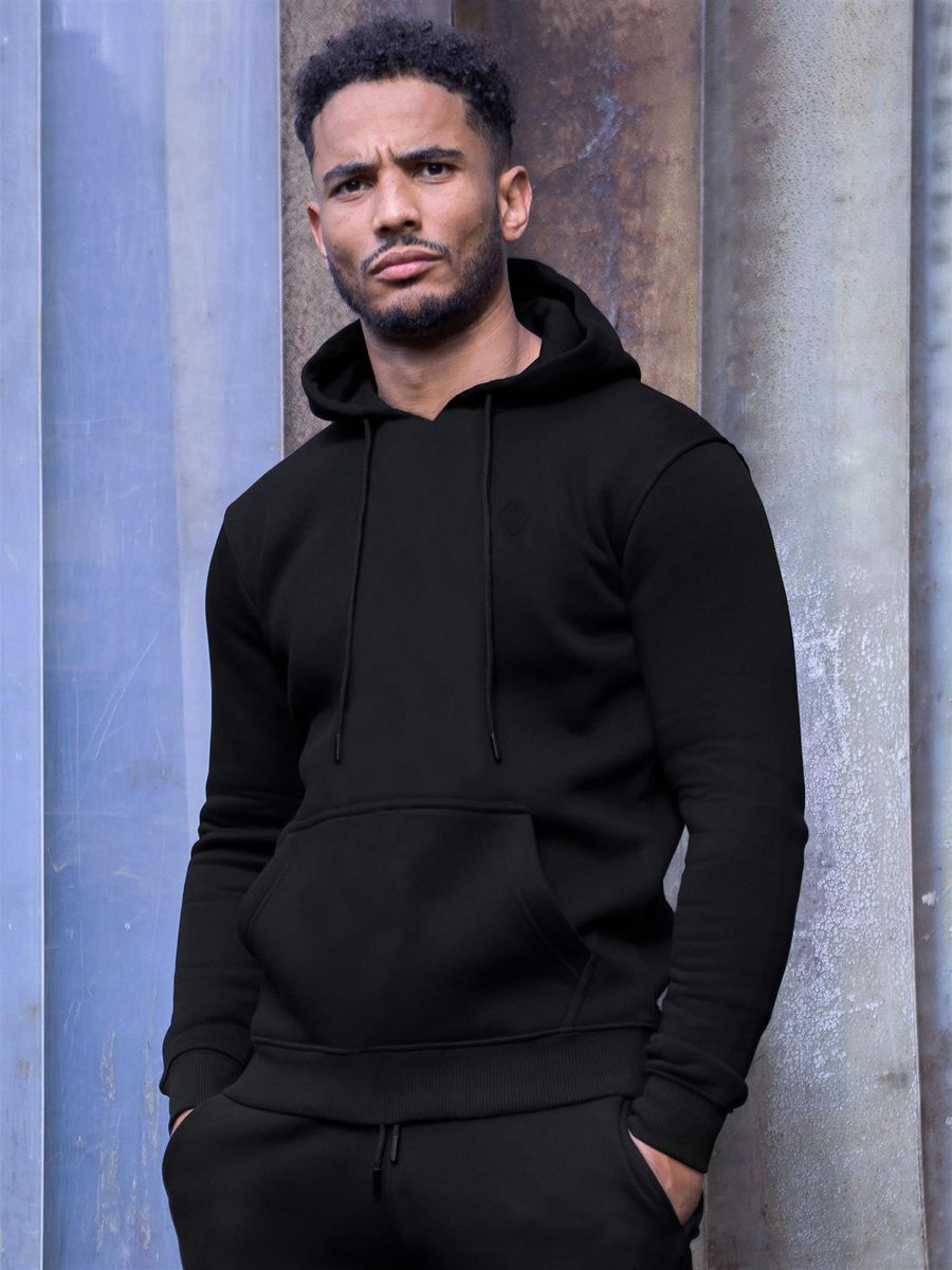 Essentieller Kapuzenpullover aus Baumwollmischung