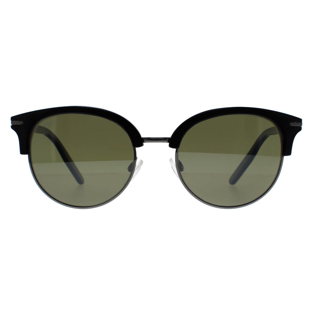 Serengeti Rund Damen Glänzend Dunkel Gunmetal Schwarz Mineral Polarisiert 555nm Grün Lela