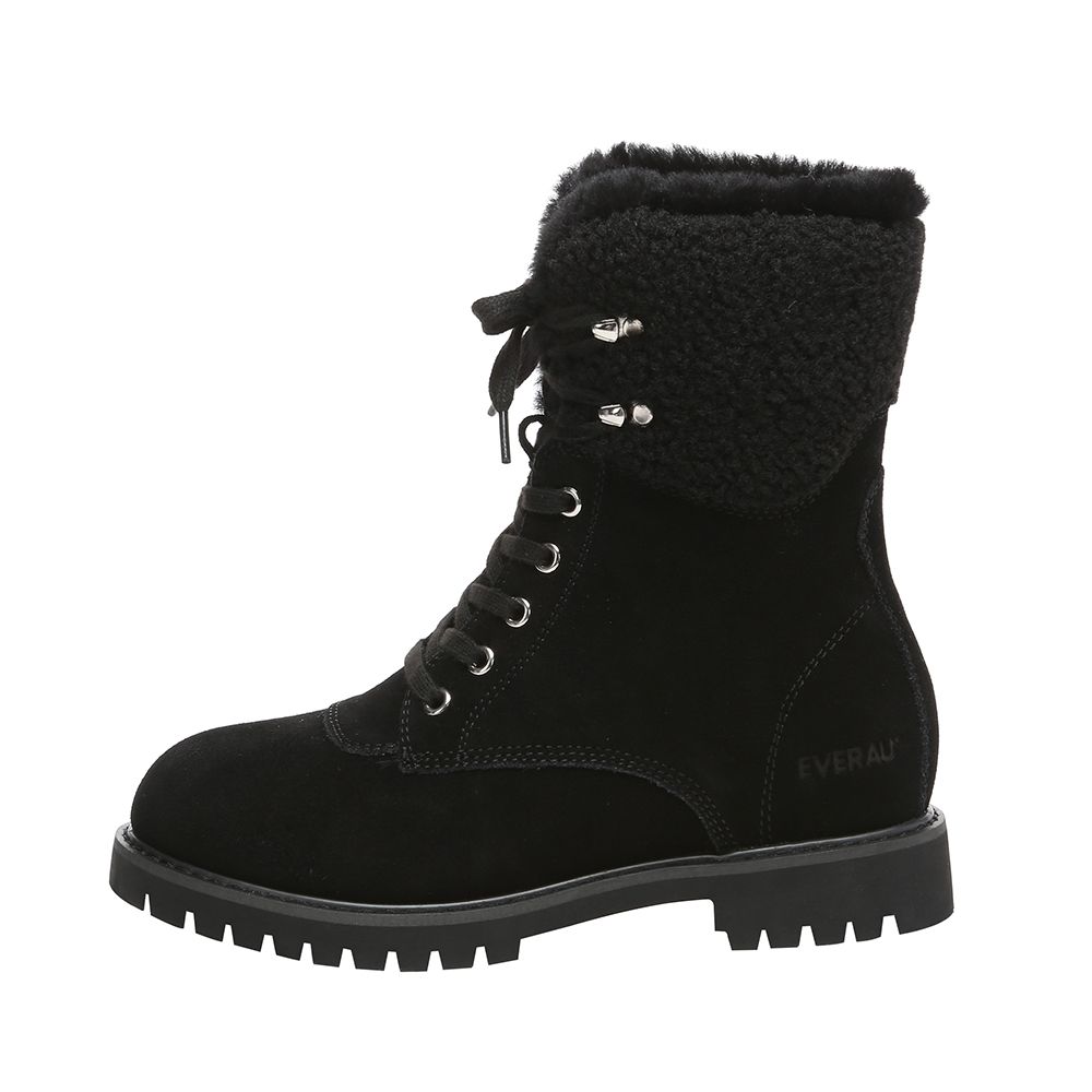 Damenmode Schnürstiefeletten mit Blockabsatz