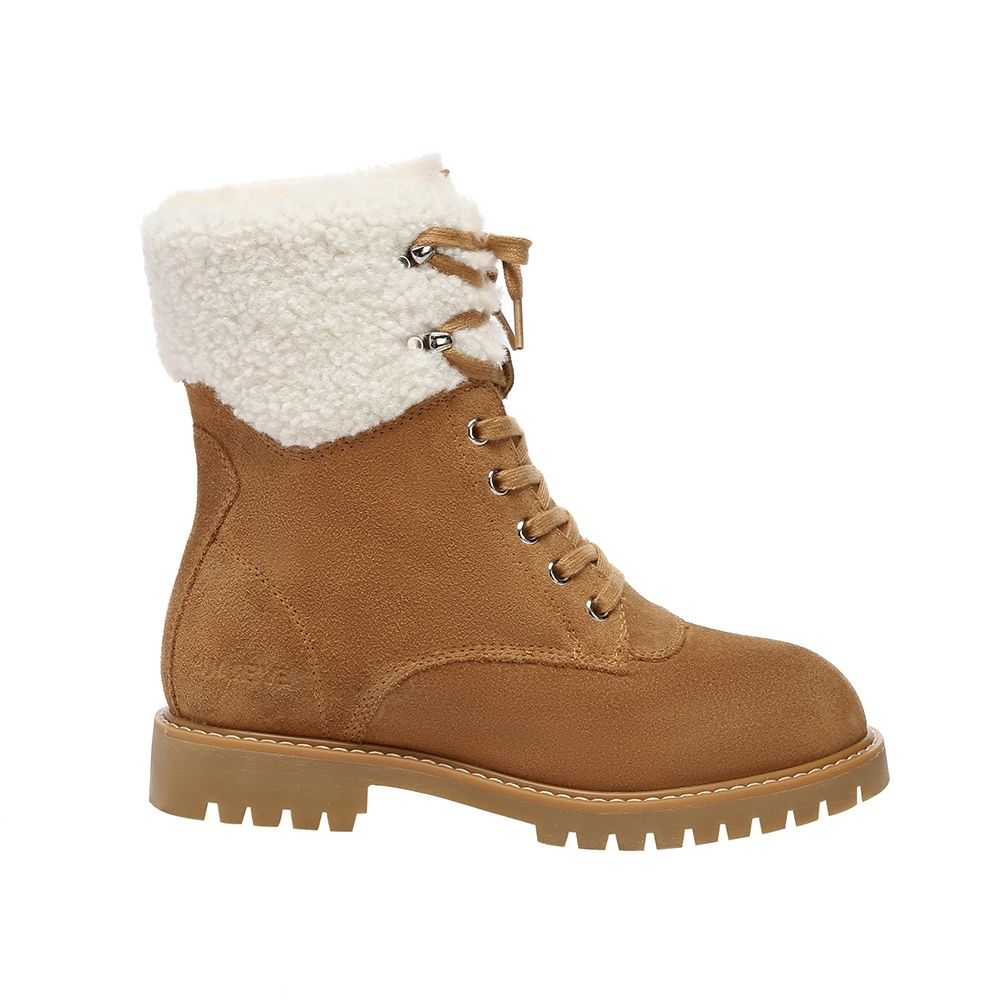 Damenmode Schnürstiefeletten mit Blockabsatz