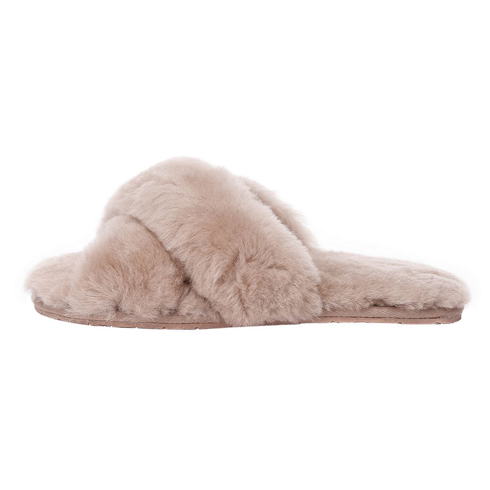 Flauschige Crossover Pantoletten