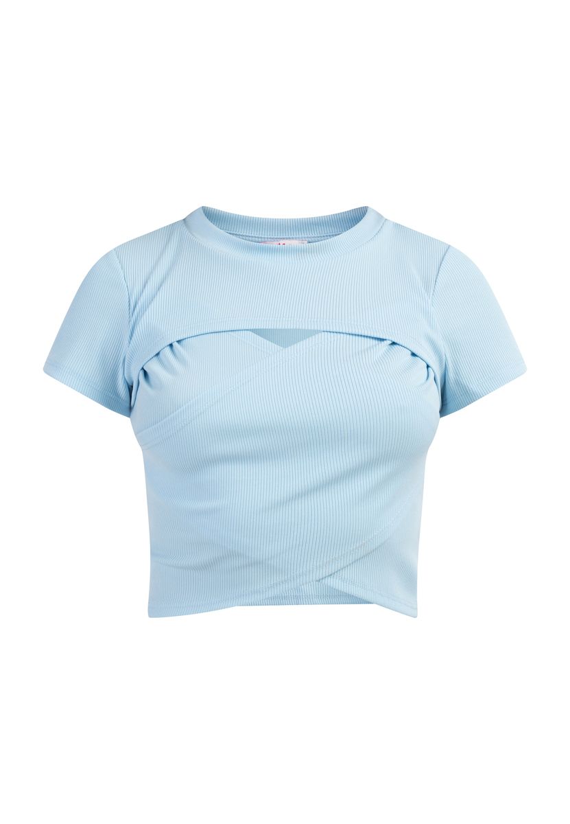 Mymo T-Shirt Damen hellblau