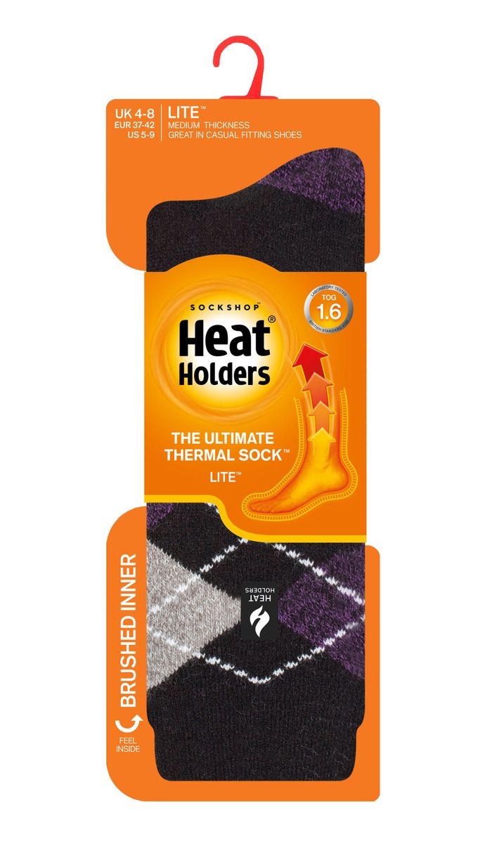 Thermosocken mit Argyle-Muster