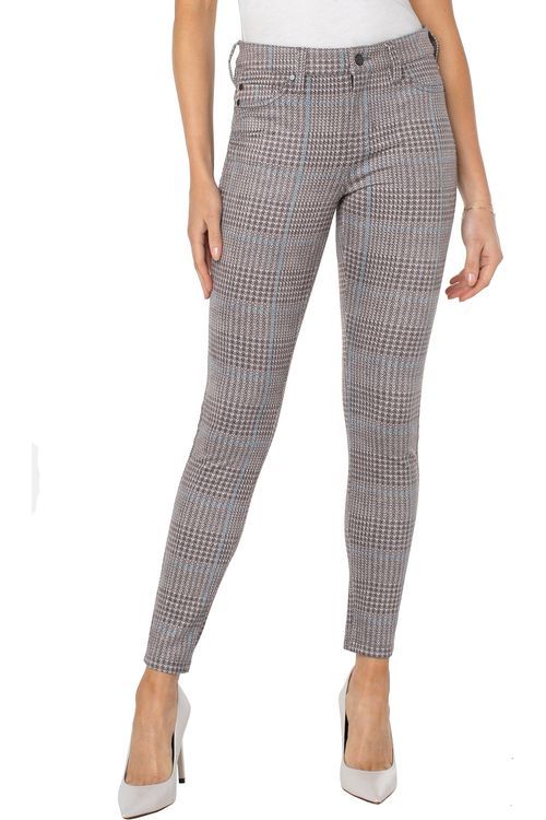Skinny Jeans mit Hahnentrittmuster
