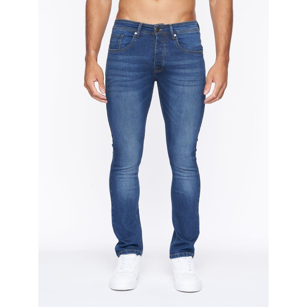 Herren Slim-Fit Jeans mit Stone-Wash-Effekt