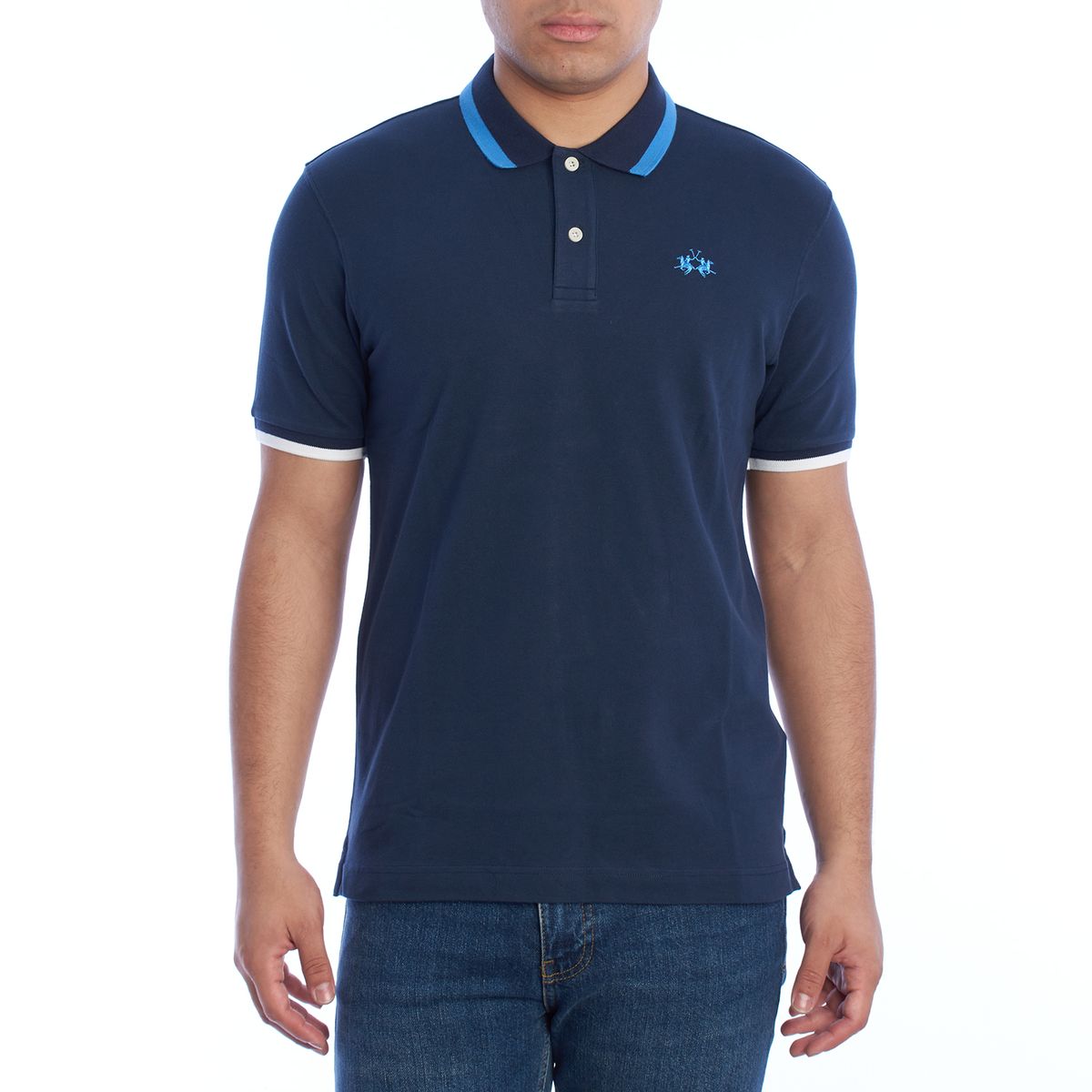 Herren Slim Fit Poloshirt mit kurzen Ärmeln