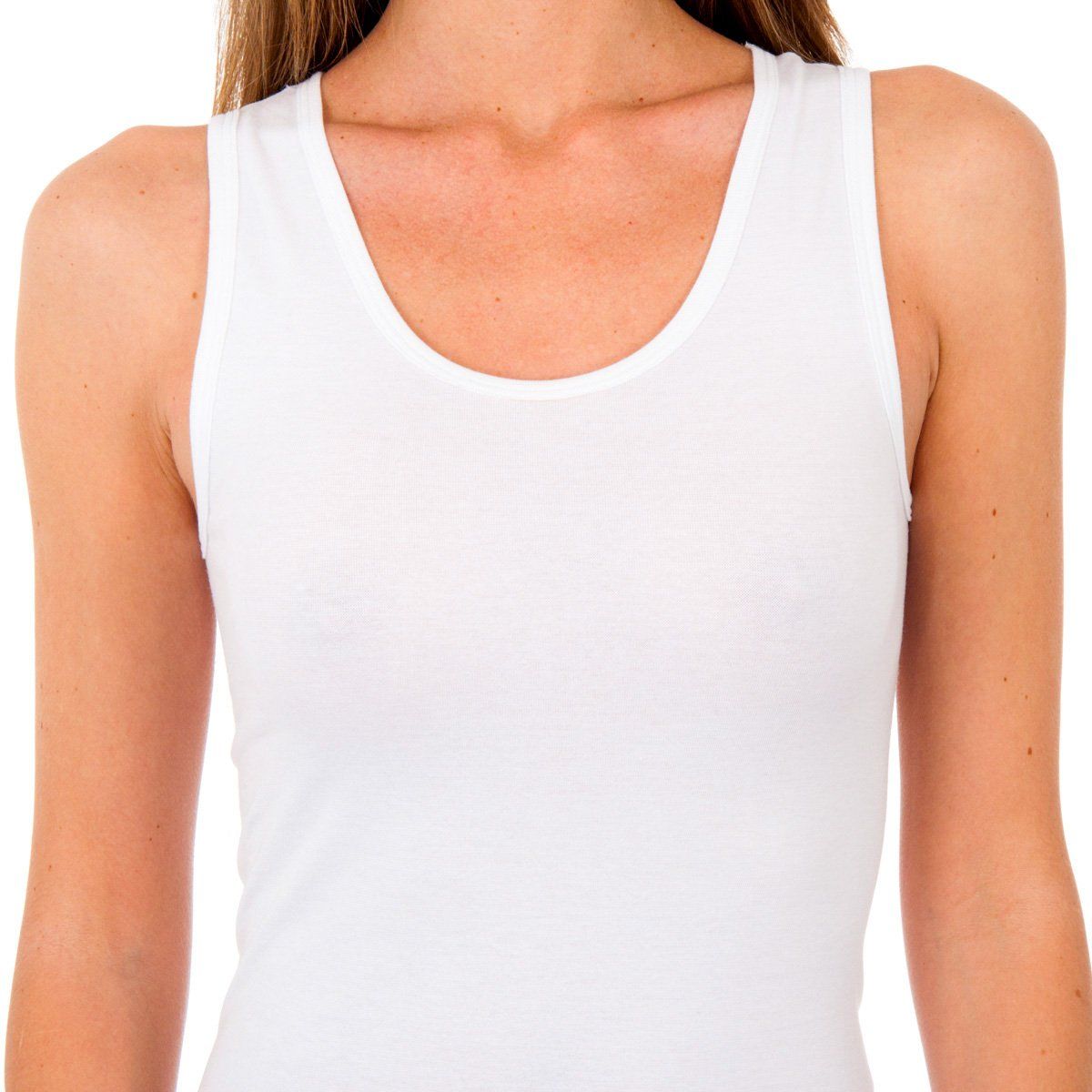 Nahtloses Stretch-Tanktop aus Baumwolle