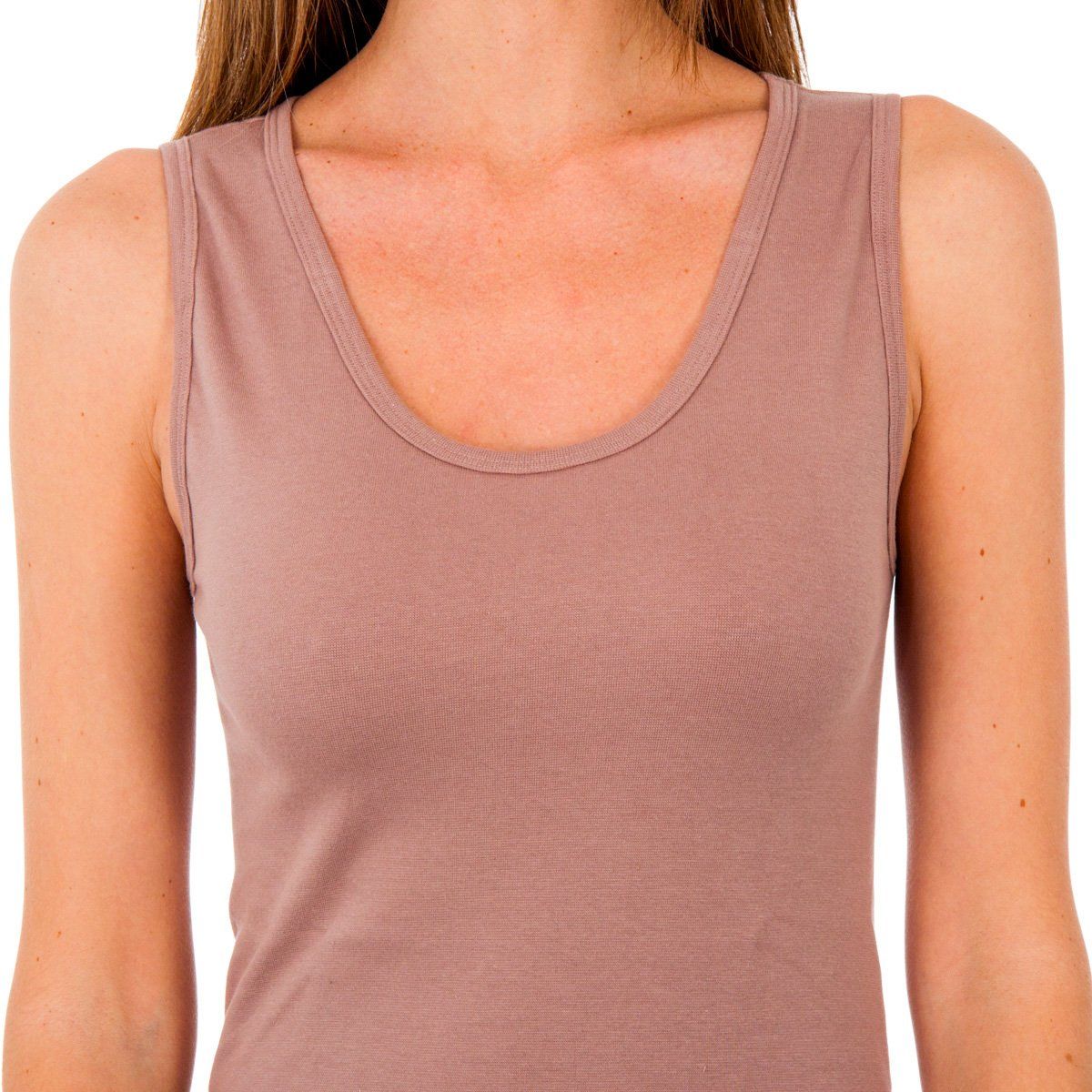 Nahtloses Stretch-Tanktop aus Baumwolle