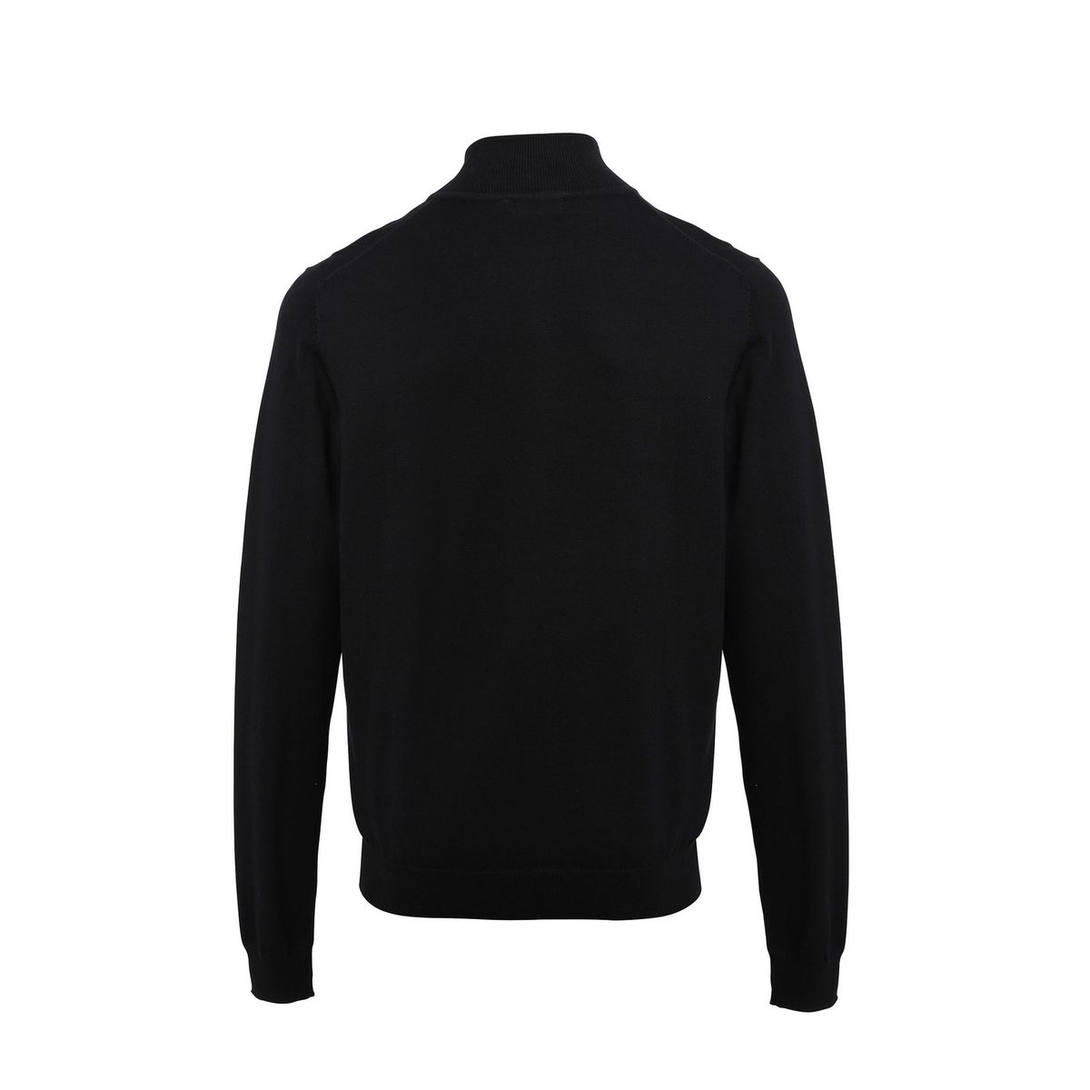 Klassischer Feinstrick-Pullover mit Viertelreißverschluss